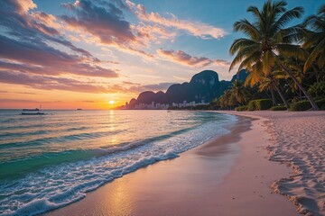 Stunning 4K Phuket Beach Sunset Escape for Tropical Relaxation and Coastal Beauty