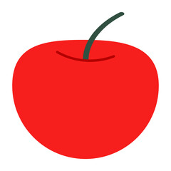 red apple on white background