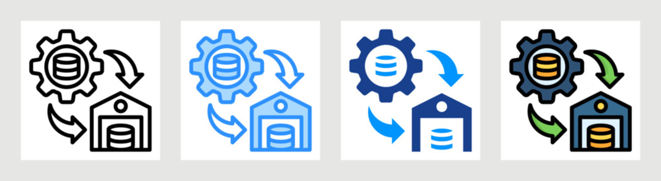 Etl Icon Collection Set Multiple Style