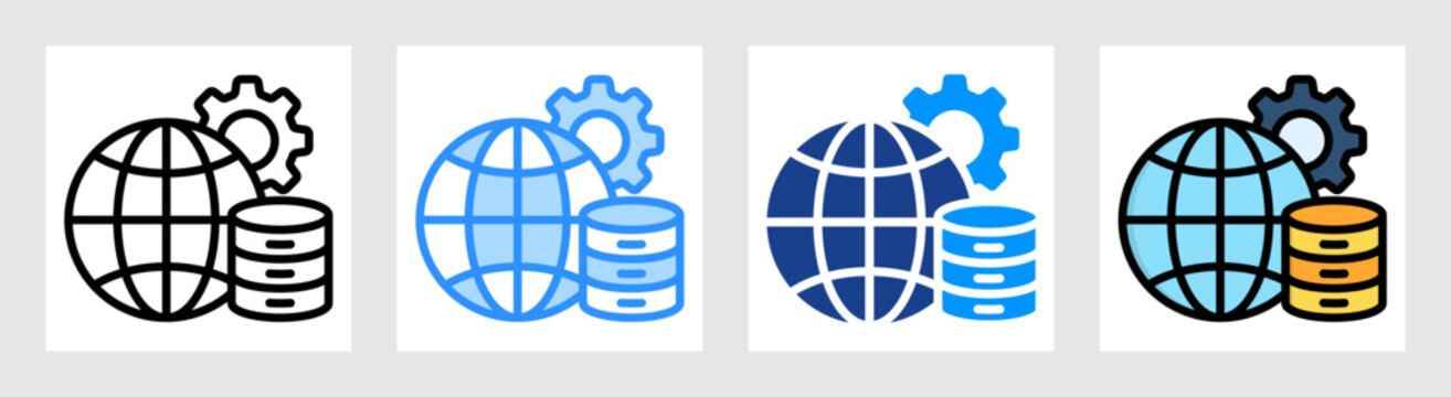 Master Data Icon Collection Set Multiple Style