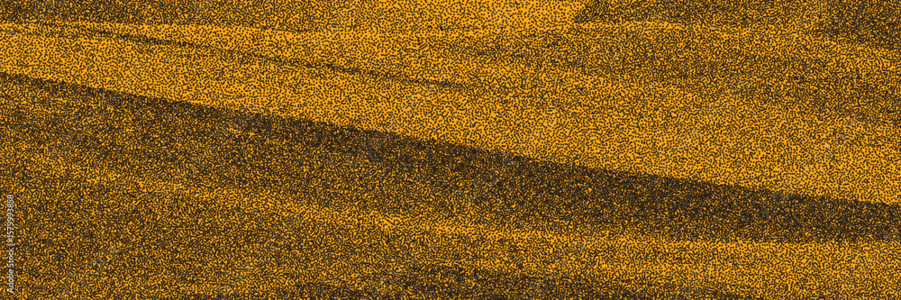 Poster halftone overlay resembling sand dunes. yellow dynamic gradient, retro aesthetic. horizontal vector 