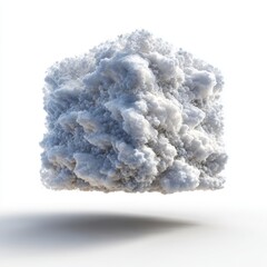 Abstract White Cube Cloud Particle 3D Rendering