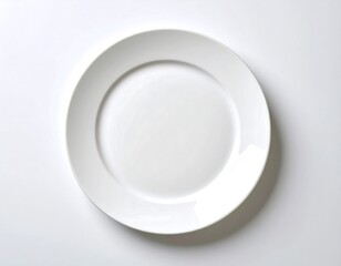 Empty white plate on white background (2)