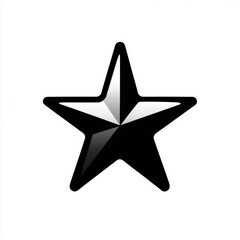 Fototapeta premium Black and White Gradient Five Pointed Star Graphic