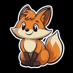Adorable Fox Vector Design A High-Resolution Illustration of an Enchanting Wild Animal