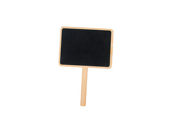 Empty post blackboard in hand isolated on transparent background.