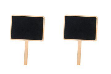 Empty post blackboard in hand isolated on transparent background. © apinya