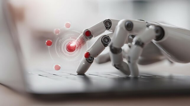 Generative AI artificial intelligence generate document and business files Intelligent automation IA system and technology Businessman typing on laptop computer keyboard Check mark