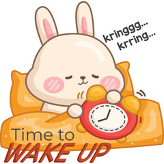 a vector of a morning alarm ringing