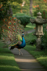 Obraz premium peacock with feathers 4210