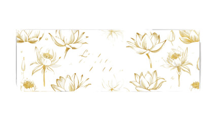 Watercolor lotus flower pattern design for background wallpaper and wedding invitation card design element