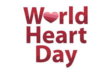 World Heart Day card, banner. September 29. Vector
