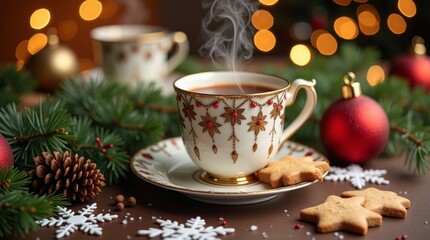  Cozy Christmas Tea Scene image