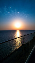sunset over the sea
