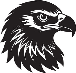 Eagle Head Black Silhouette | Strong Bird Graphic Illustration Vector Format