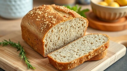 Whole Wheat Bread with Mixed Cereal, Healthy home cooking concept