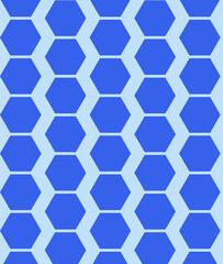 blue hexagon seamless pattern