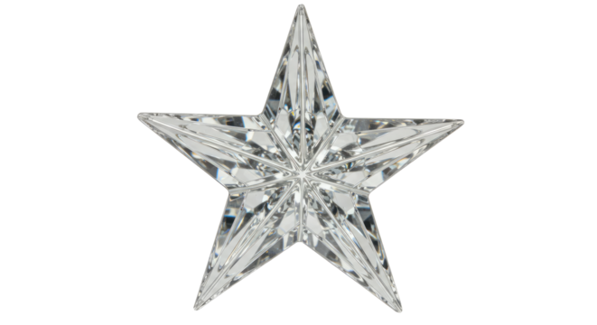 Sparkling Crystal Star Ornament.