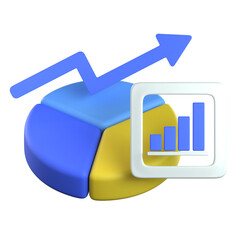 Growth and Progress 3D Icon Colorful Design