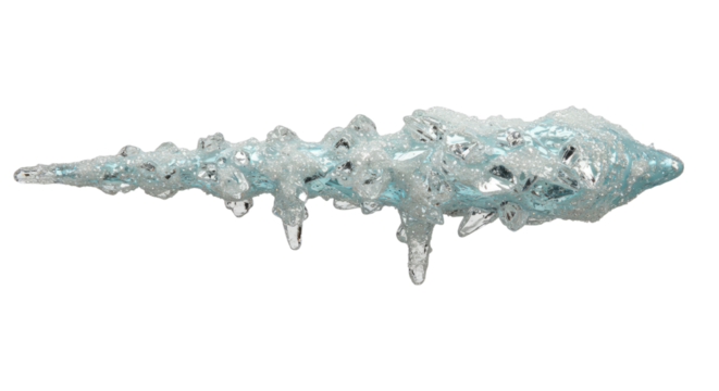 Sparkling Blue Icicle Christmas Ornament.
