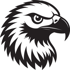 Eagle Head Black Silhouette | Strong Bird Graphic Illustration Vector Format