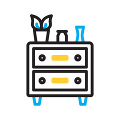 Vector multi color icon for Casegood