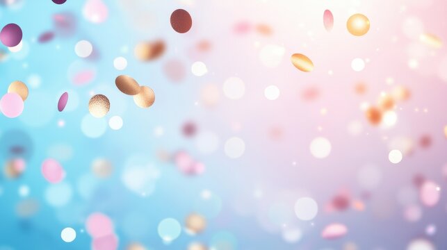 confetti colourful Backgrounds Bright and vibrant confetti layered over a pastel gradient, forming a fun and celebratory backdrop for any occasion. - Powered by Adobe