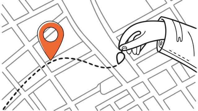 French and Italian map and flag icons with GPS navigation pins for travel and location search