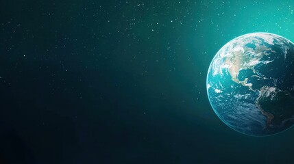 Obraz premium earth Colourful Silhouette Abstract colorful depiction of the Earth silhouette, blending vibrant shades of blue and green.