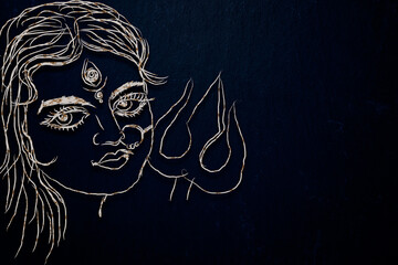 Minimalist Tribute to the Divine Warrior Goddess