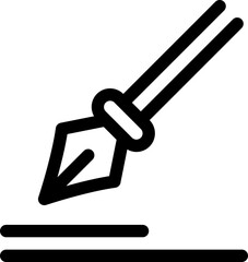 Write icon with line and simple style