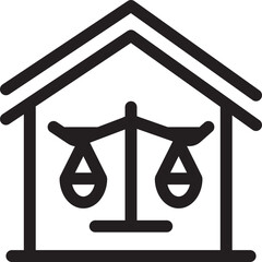 Property law icon with line and simple style