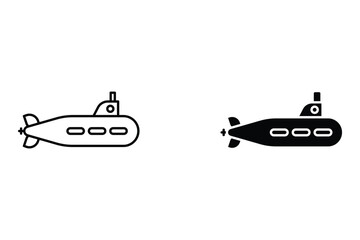 Submarine Icon set. Illustration. vector eps