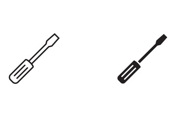  screwdriver icon set, repair symbol. Vector illustration. eps