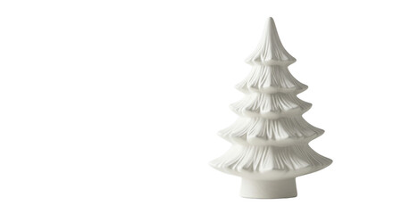 Ceramic Christmas Tree Decoration Isolated on White.