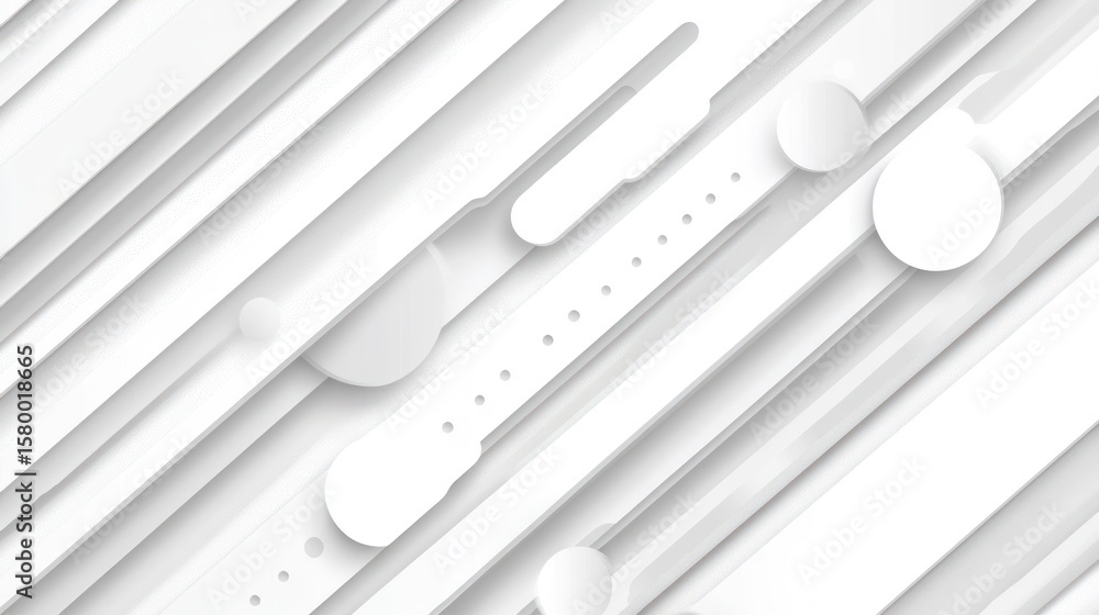 Poster abstract design of intersecting lines and shapes in white.