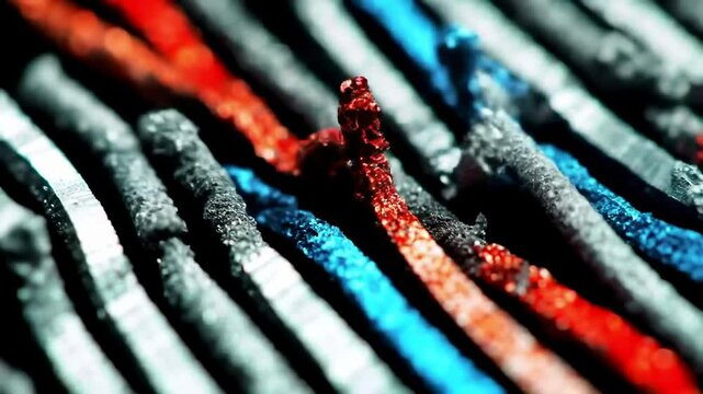 Abstract pattern of parallel multicolored lines