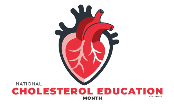 National Cholesterol Education Month. background, banner, card, poster, template. Vector illustration. - Powered by Adobe