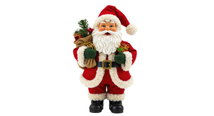 Fototapeta premium Christmas Santa Claus Figurine with Gifts.