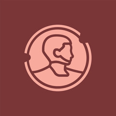 coin head icon illustration
