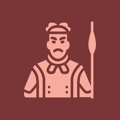 illustration of Chinese terracotta warrior icon