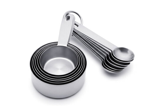 Measuring cups and spoons &ndash; white background