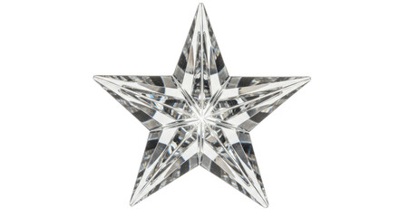 Crystal Glass Star Ornament Sparkling Facets.