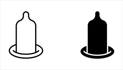 condom icon set, vector illustration on white background.