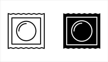 condom icon set, vector illustration on white background.