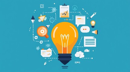 Creative Concept Illustration: Idea Generation and Business Development