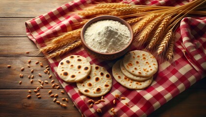 Wheat flour or atta flour, roti, phulka, Indian bread, sliced bread, whole wheat sliced bread