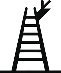Ladder reaching up to the sky symbolizing success and achievement