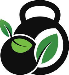 Green leaf and plant illustration symbolizing nature and eco-friendly design
