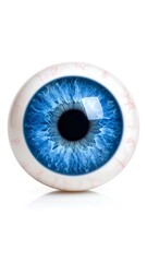 Detailed close-up of a blue eye